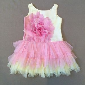 Biscotti yellow and pink dress size 4